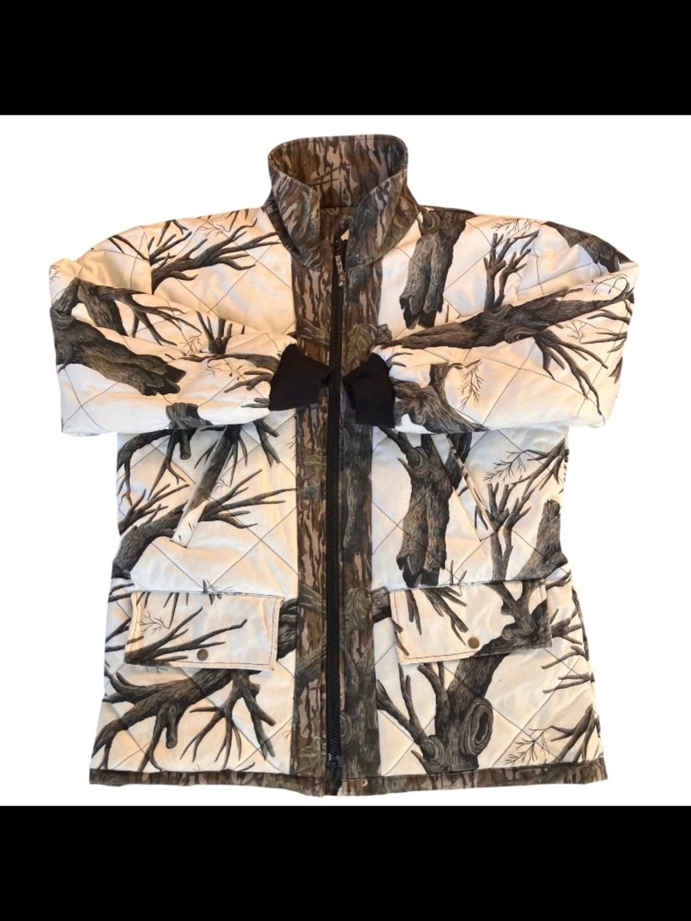 VTG Mossy Oak Treestand Camouflage Reversible Coat Heavy Sz Large Rare Sample